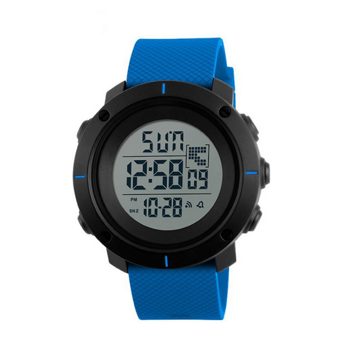 

Мужские наручные часы 1212 Black-Blue Wristband Skmei 45 мм Черный