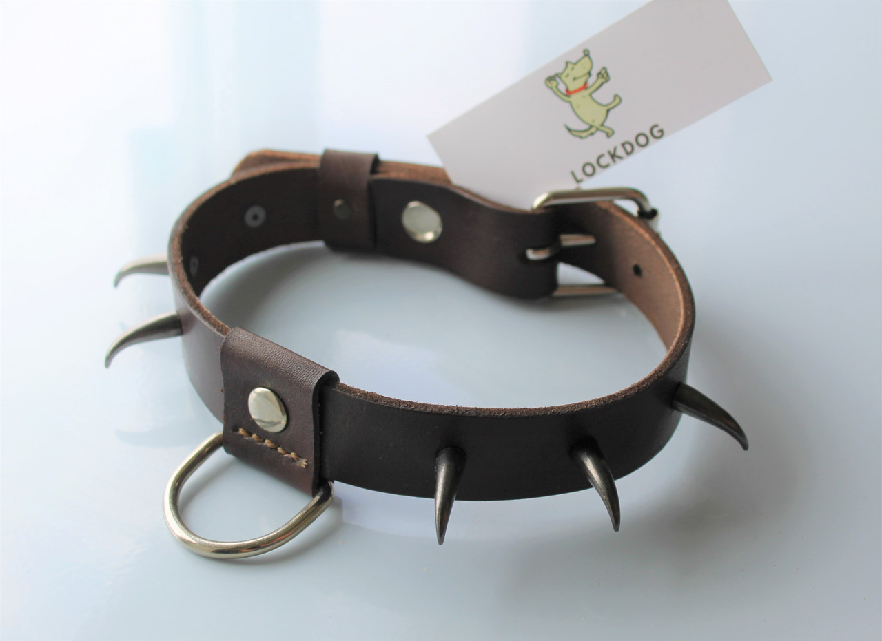 

Кожаный ошейник ld089 Lockdog L (45-55 см) (zoo0000422) Коричневый