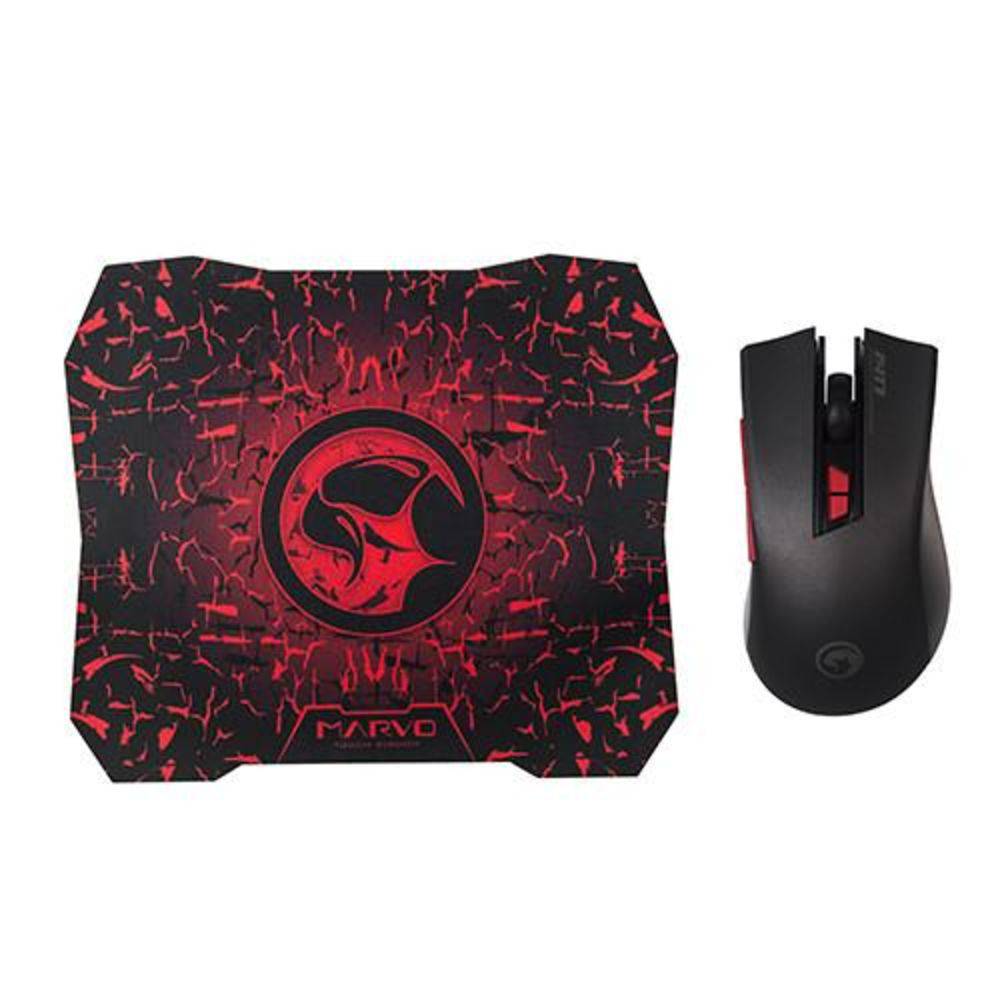 

Мышь Marvo M417+G1 BK USB + коврик