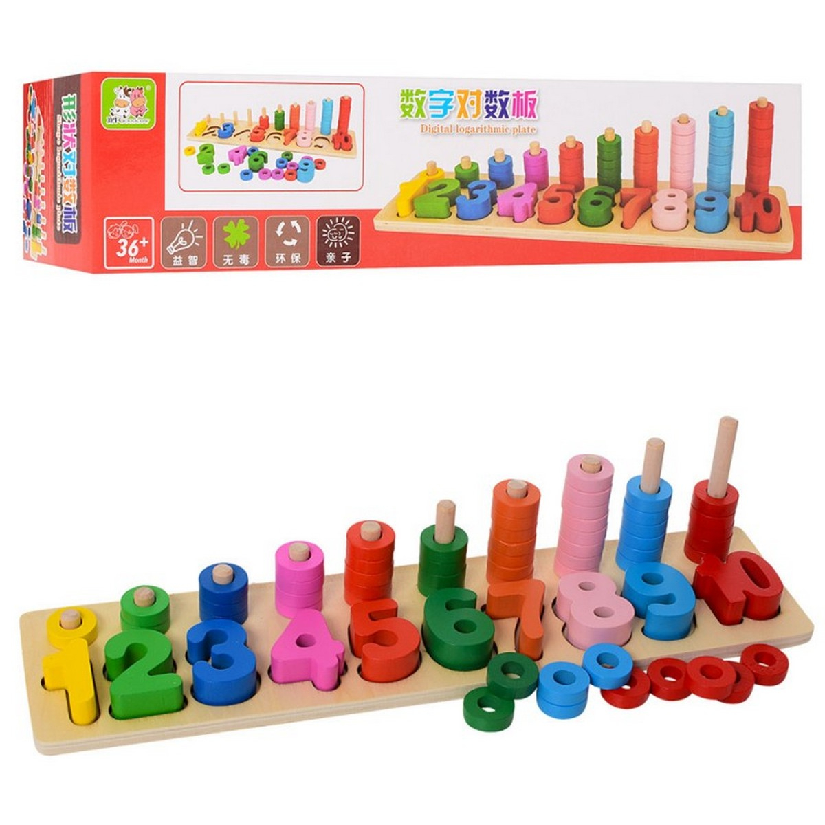 

Деревянная игрушка «Геометрика» Цифры Metr plus (MD 1268)