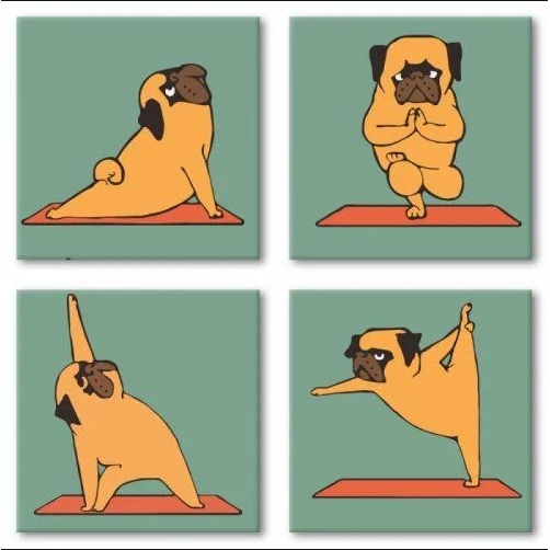 

Набор для росписи по номерам «Yoga-dog» 4 полотна Идейка (KNP012)