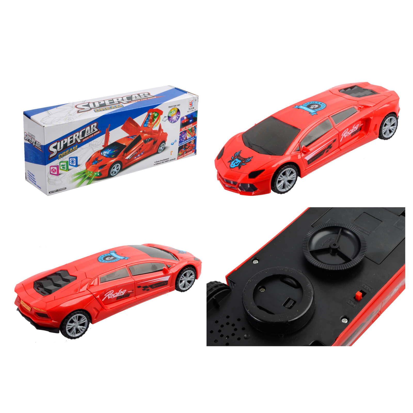 

Машинка музыкальная на батарейках свет и звук YJ388-23 A-Toys (YJ388-23)