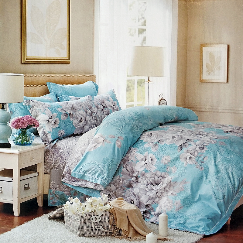 

Постельное белье 9730 Elway 200x230 см Голубой