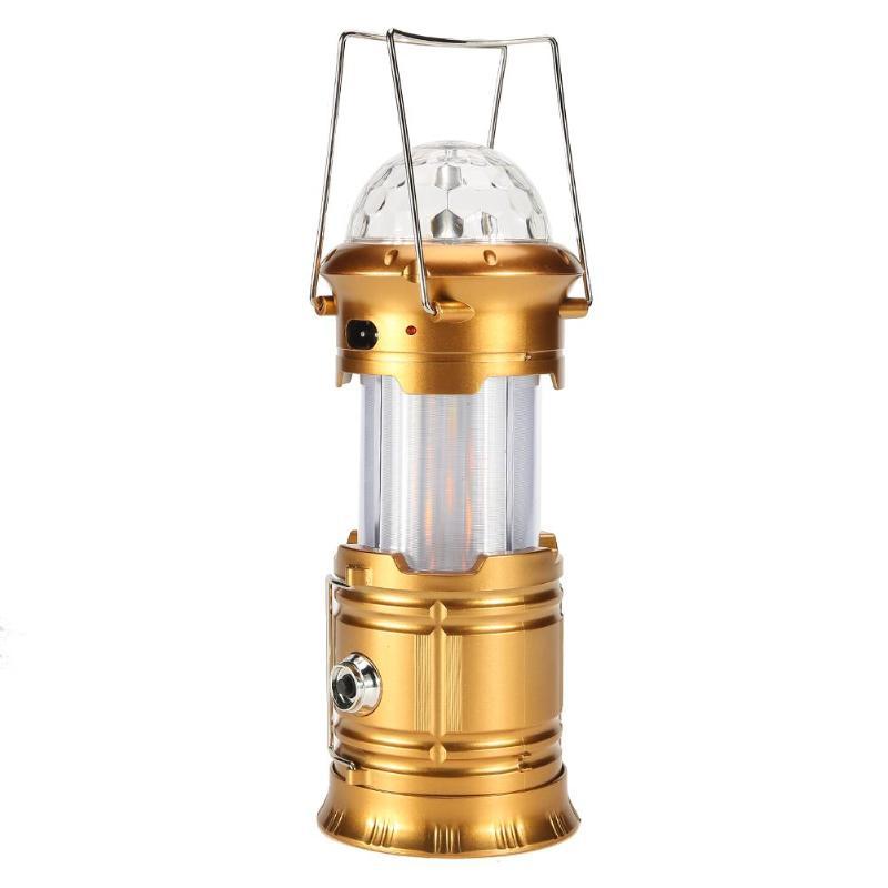 

Кемпинговая LED лампа с эффектом огня и дискошаром SX-6888T (7047) Золотой
