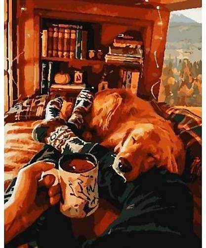 

Живопись по номерам "Вечер с другом" 40 * 50см ArtStory (AS0736)