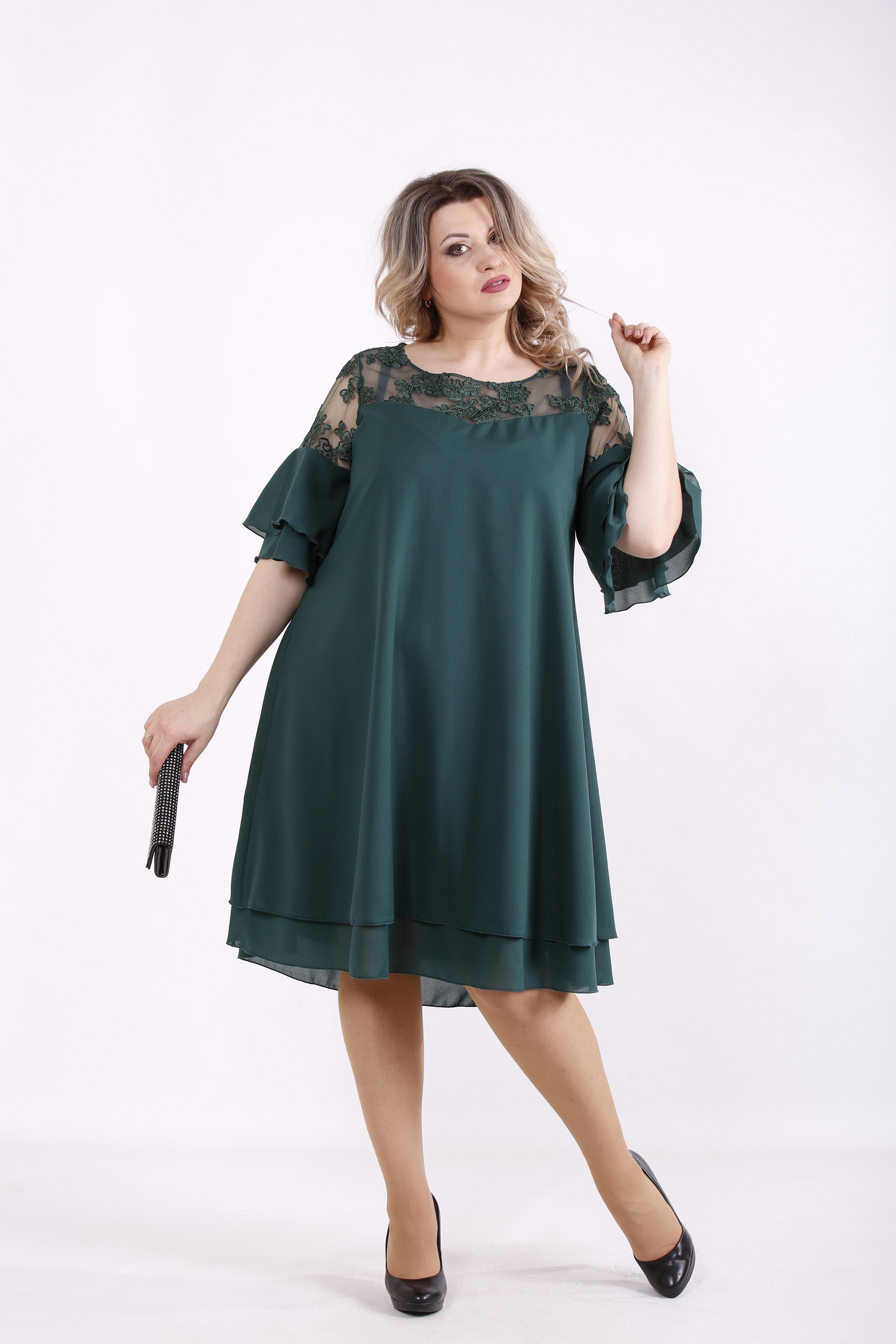 

Платье GARRY-STAR 01439-3  Зеленый, Платье GARRY-STAR 01439-3 44 Зеленый
