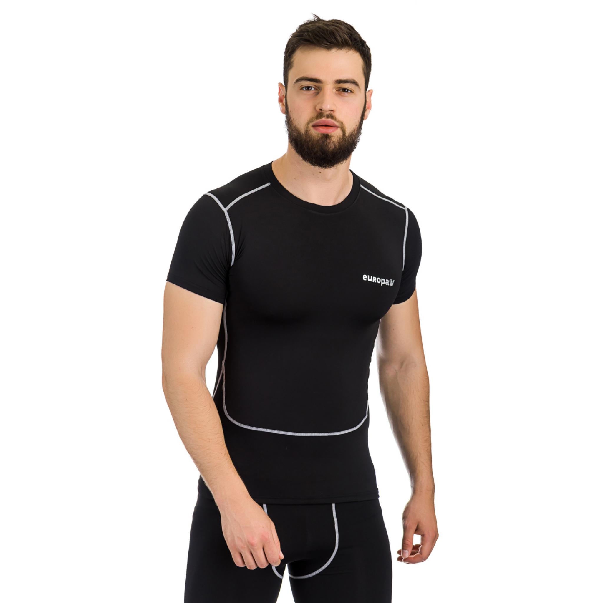 

Футболка компрессионная SS Europaw PRO черная [2XL]