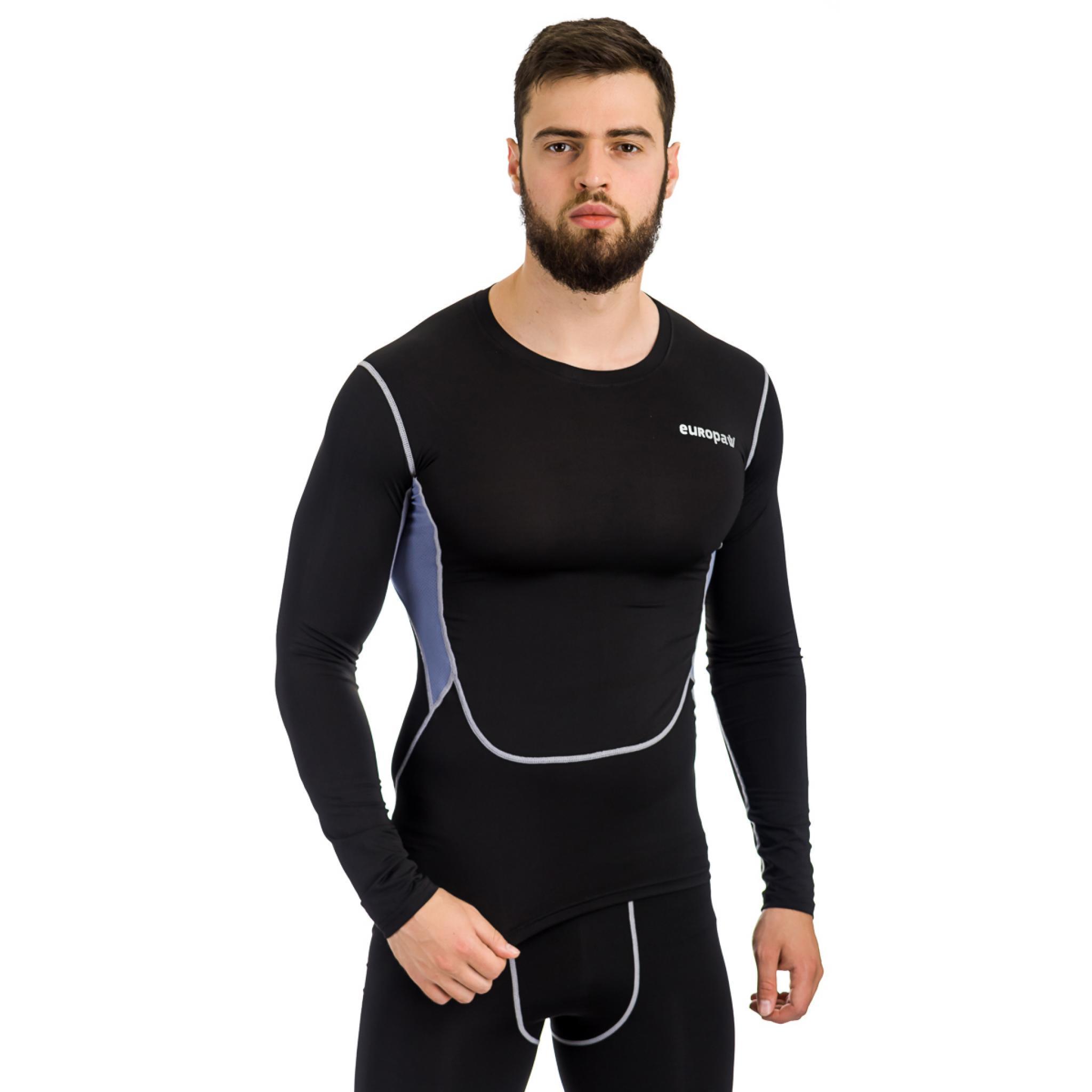 

Футболка компрессионная LS Europaw PRO черно-серая [2XL]