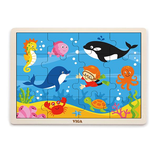 

Деревянный пазл Океан, 16 эл. Viga Toys Разноцветный 000126910