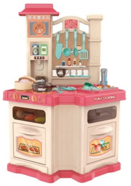 

Детская интерактивная кухня со звуком, светом и водой 848B розовая Bozhi Toys