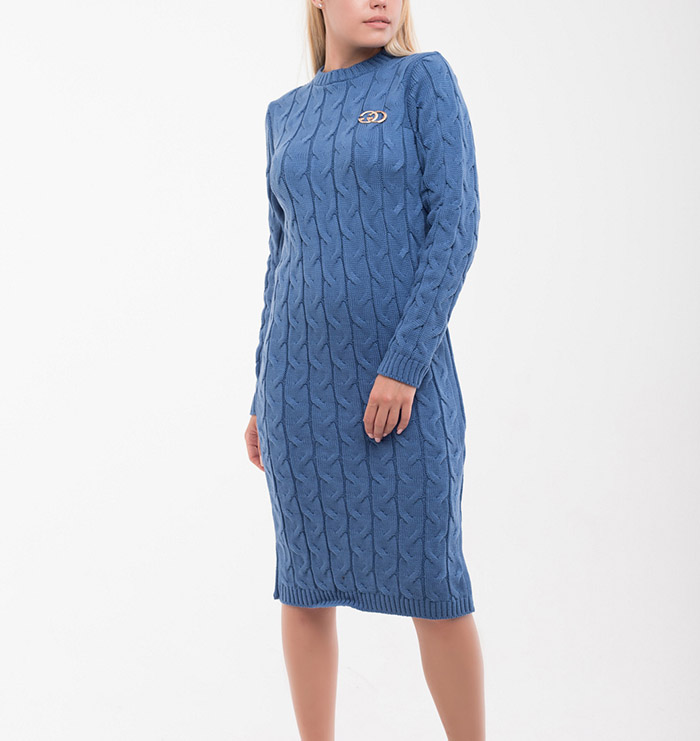 

Fashions • Теплая платья Rihanna Fashions 42-48 голубой (6139-нс)