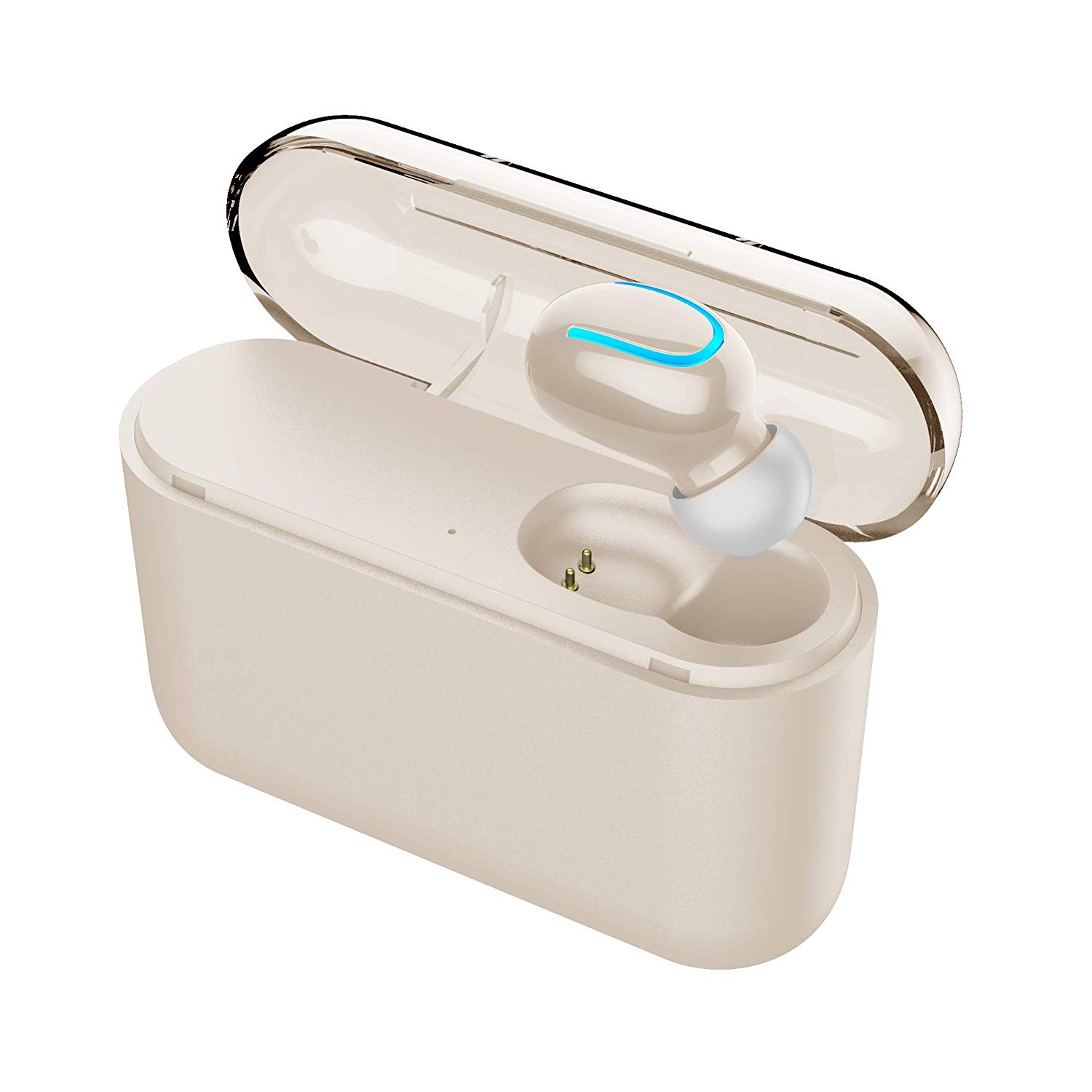 

Беспроводной наушник с микрофоном Bluetooth 5.0 HBQ-Q32 Single Бежевый (88332)