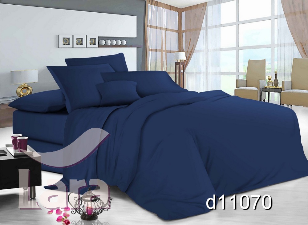 

Постельное белье LARA бязь Blue d11070e евро 4 наволочки в комплекте