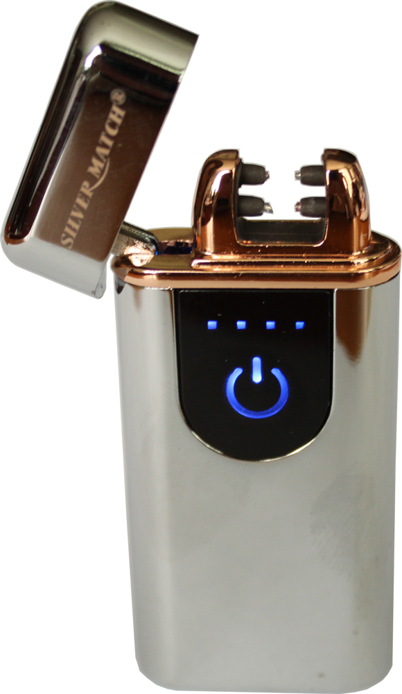 

Зажигалка сенсорная Silver Match SM ICON ALLSAINT TOUCH DBLARC IGNIT двойная электродуга Серебристая (40674270SL)