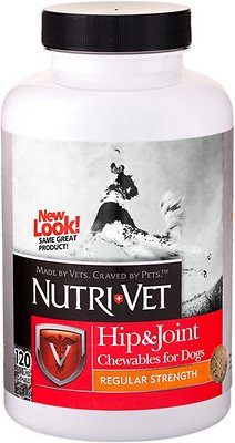 

Жевательные таблетки для собак Связки и Суставы 1й уровень Nutri-Vet Hip and Joint Regular Strength 120 табл