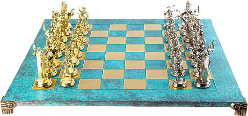 Акція на Шахматы Manopoulos Греческая мифология в деревянном футляре венге 54 х 54 см 9.8 кг (S19TIR) від Rozetka UA