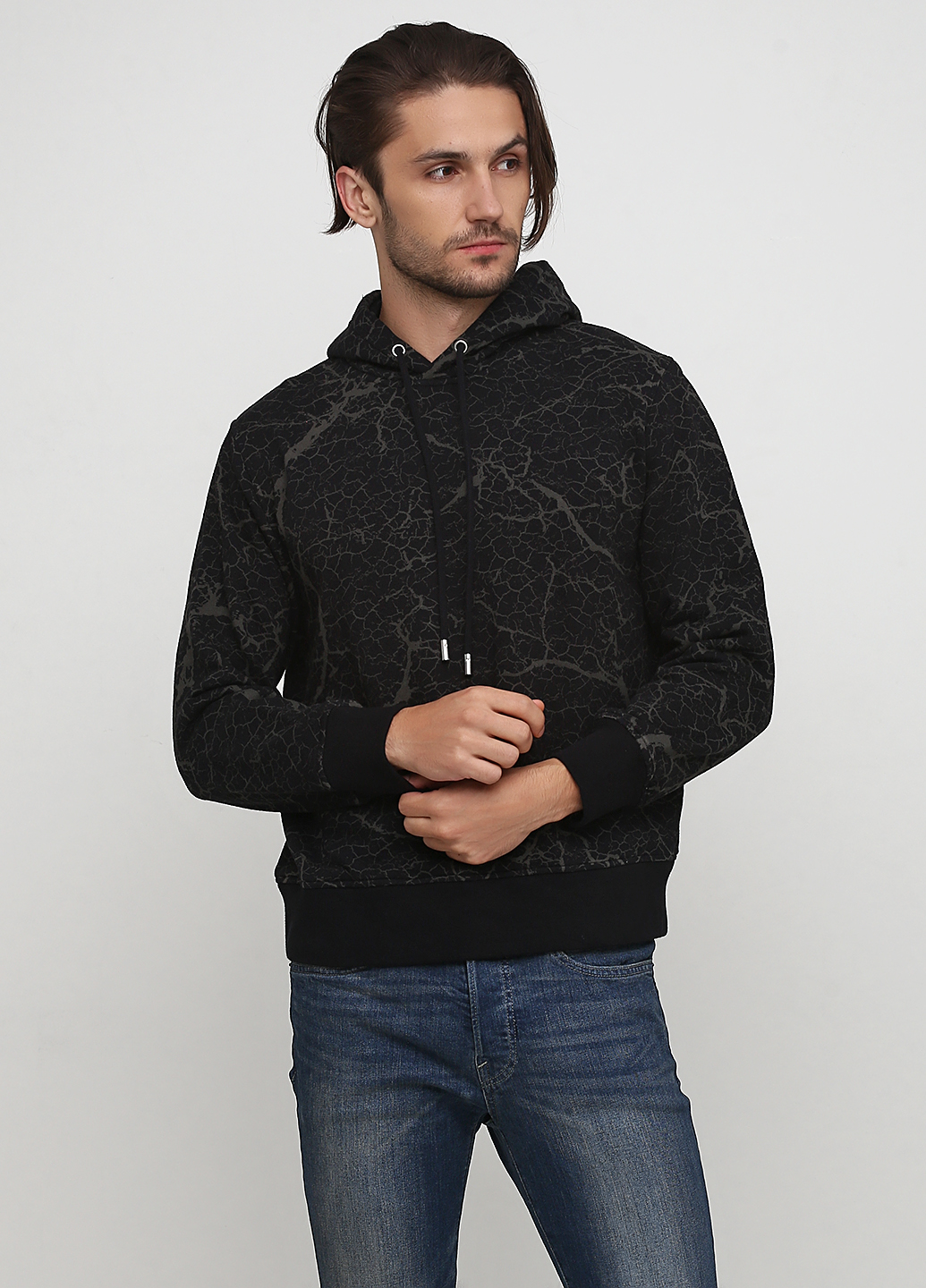 

Худи Nyden by H&M M черный-хаки 0168_рис.хаки