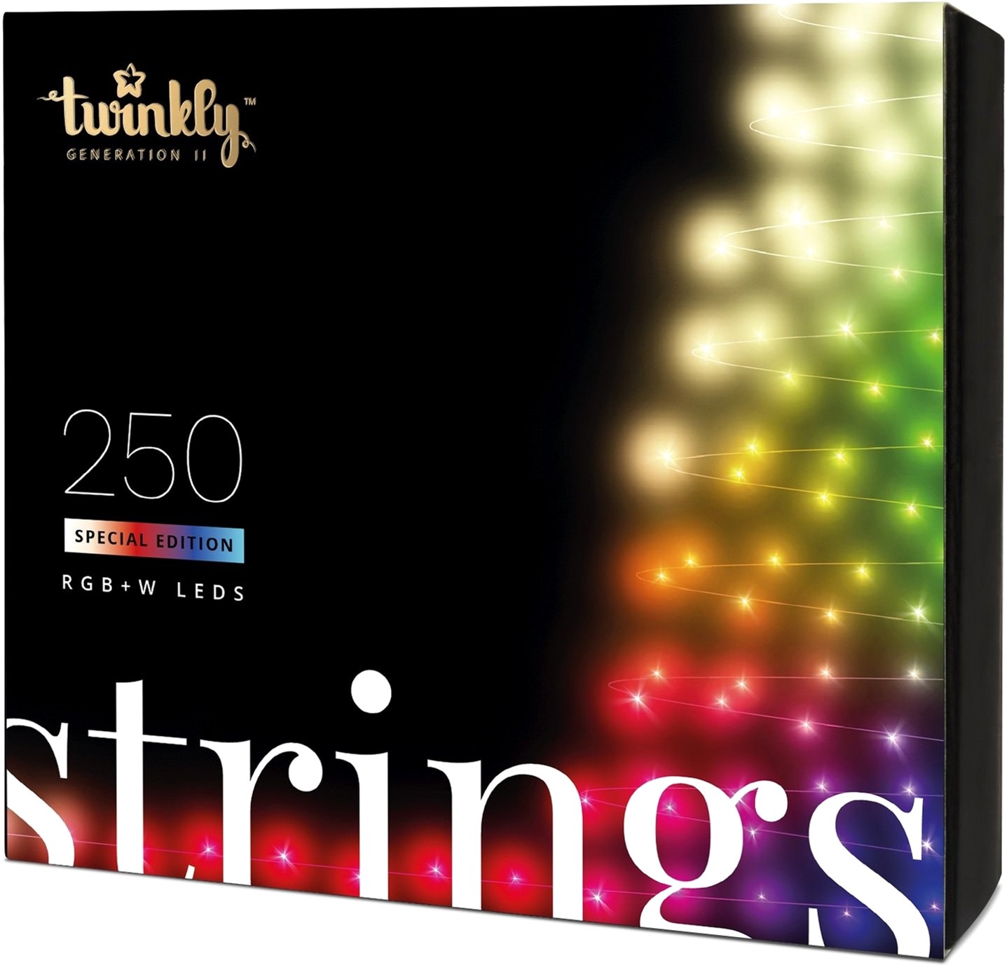 

Светодиодная Smart LED гирлянда Twinkly Spritzer RGB 200 (40х5), BT+WiFi, Gen II, IP44, кабель белый (TWB200STP-WEU)