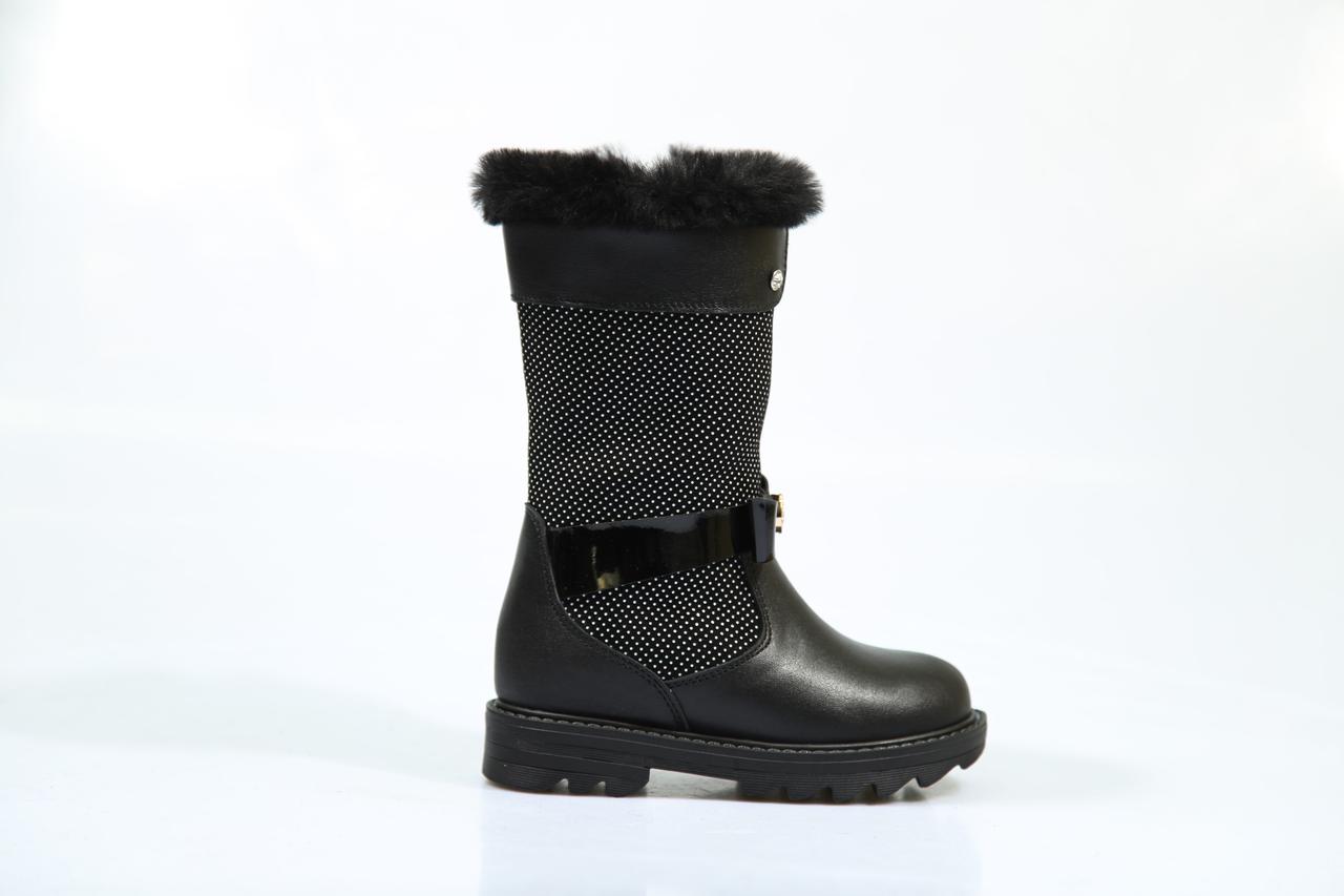 

Сапоги зимние кожаные детские Foletti Kids Лиа Черные 30