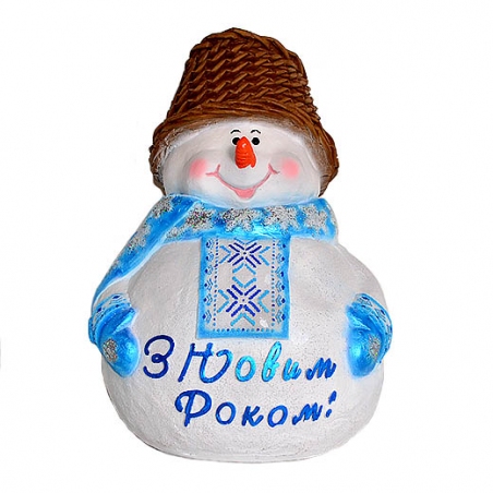 

ДомФигурок Снеговик в вышиванке "З Новим роком!" 43х28х26 см