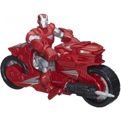 

Разборная фигурка Hasbro Железный человек с мотоциклом, Iron Man Hot-Shot Hot Rod Mashers Marvel (SKL14-138255)