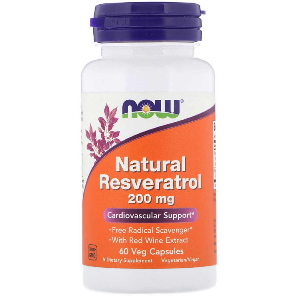 

Антиоксиданты Now Foods Ресвератрол Natural Resveratrol 200 мг 60 Капсул