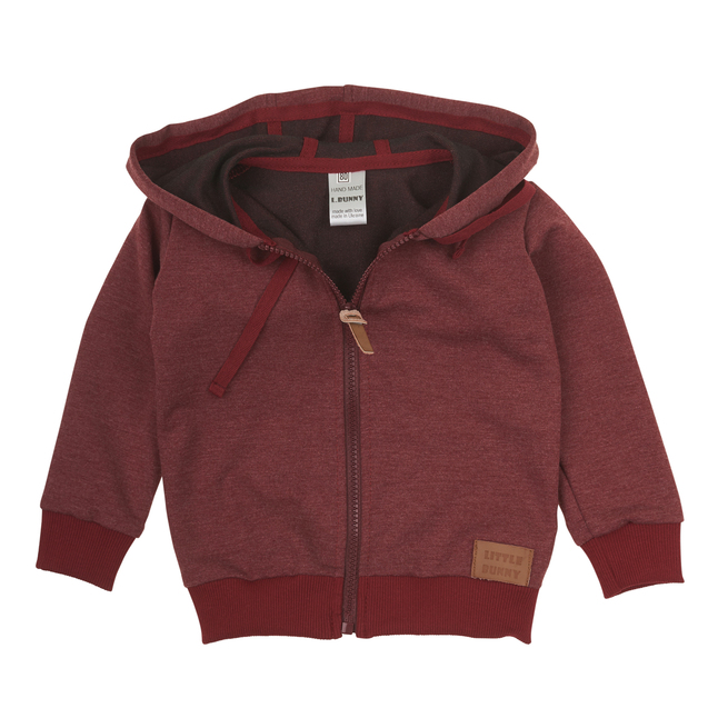 

Кофта Little Bunny на молнии с капюшоном 122см Бордовая