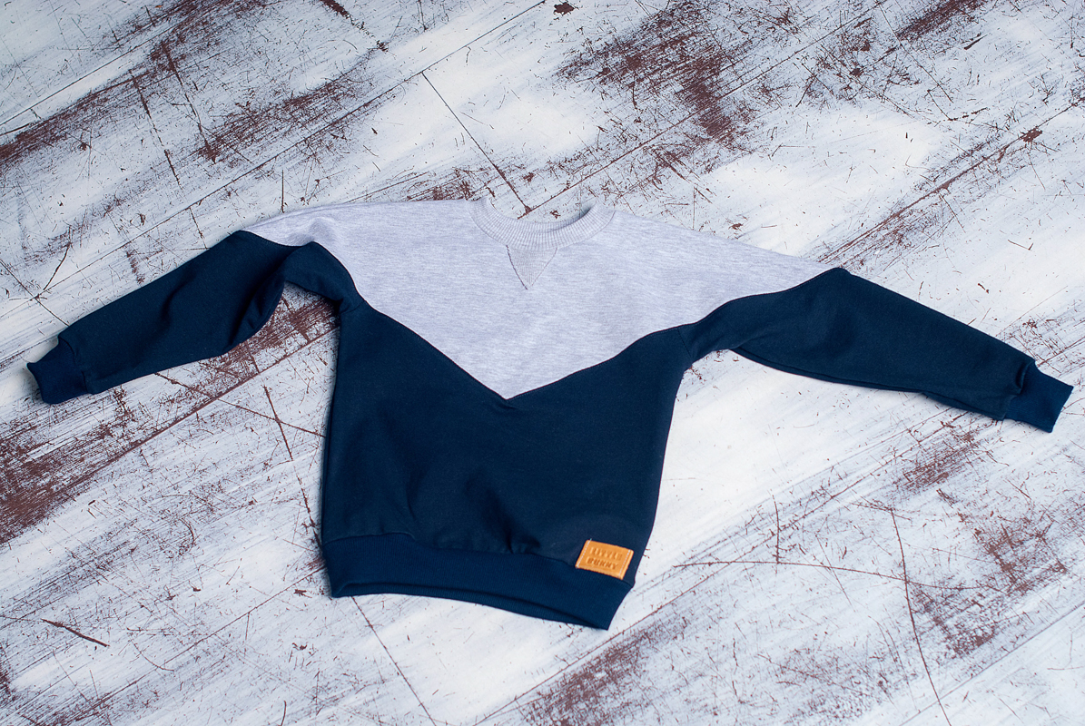 

Свитшот Little Bunny на манжетах 122см Серо-Синий