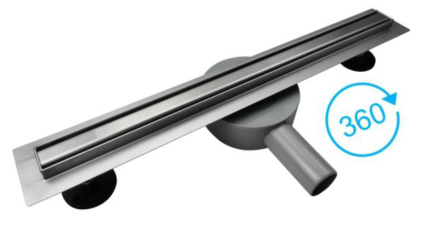 

Трап линейный для душа с поворотным сифоном BW-Tech SLIM Kwadrat 60см (RSK01600)