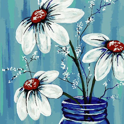 

Картина по номерам ArtStory Летние цветы 40*40 см (без коробки) арт.AS0792