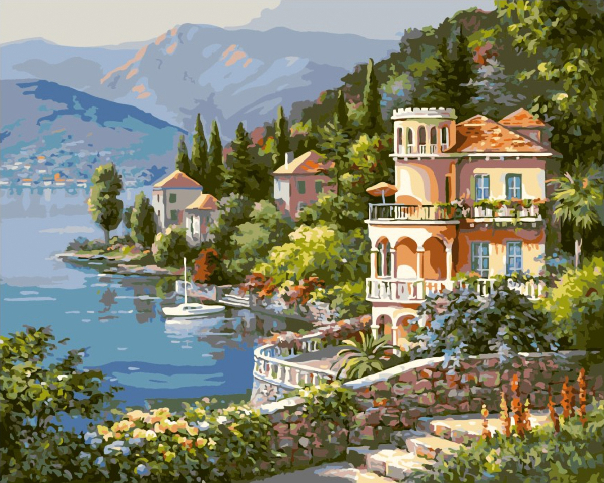 

Картина по номерам BrushMe Цветущее побережье 40*50 см (без коробки) арт.BK-G347