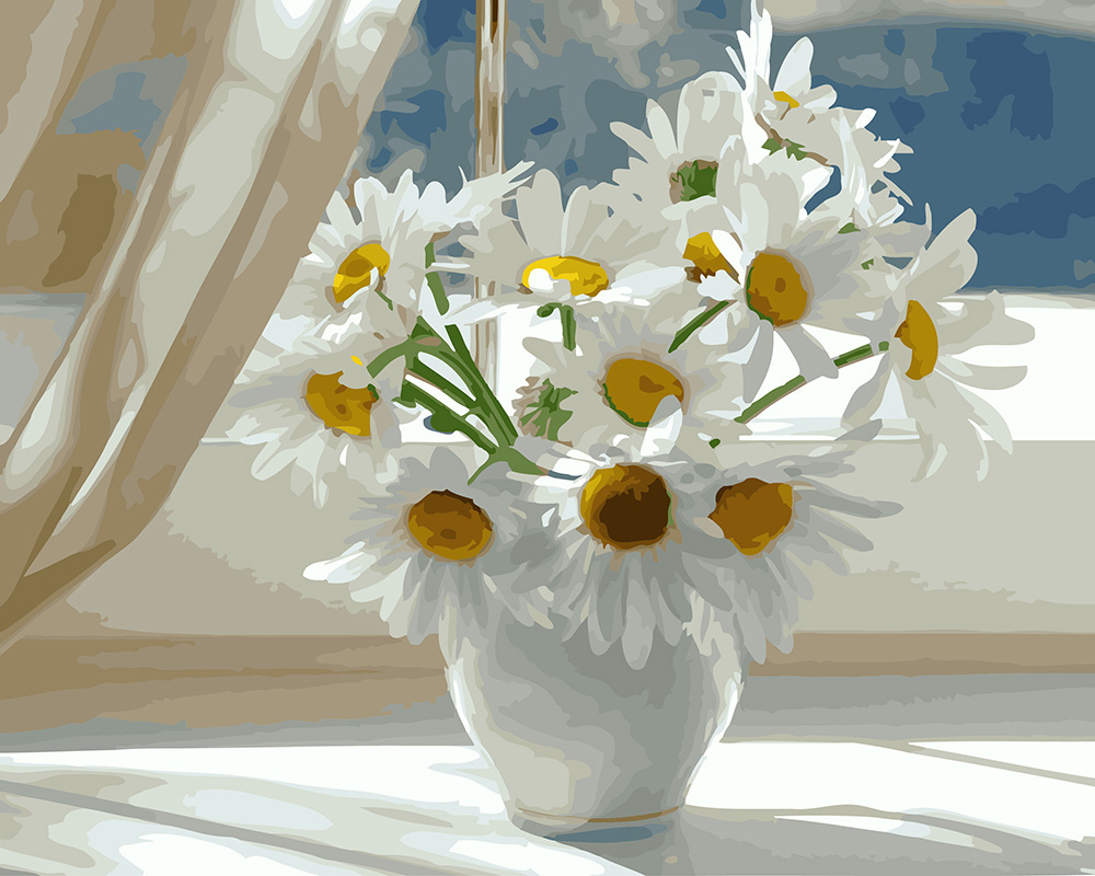 

Картина по номерам BrushMe Нежные ромашки 40*50 см (без коробки) арт.BK-GX22637