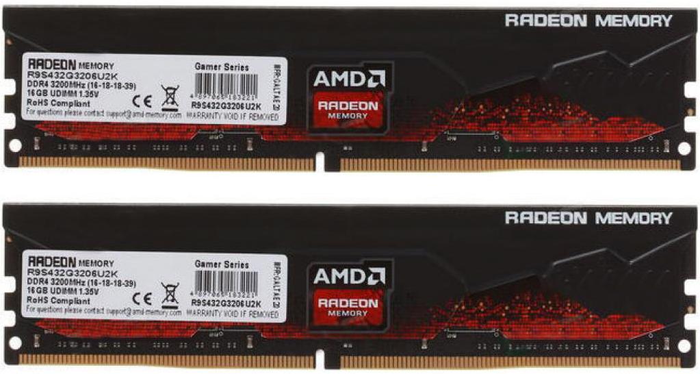 

Оперативная память AMD DDR4-3200 32768MB PC4-25600 (Kit of 2x16384) Radeon R9 (R9S432G3206U2K)