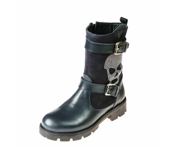 

Зимние сапоги Minibel T580(33-120)синяя кожа (32-37) 36