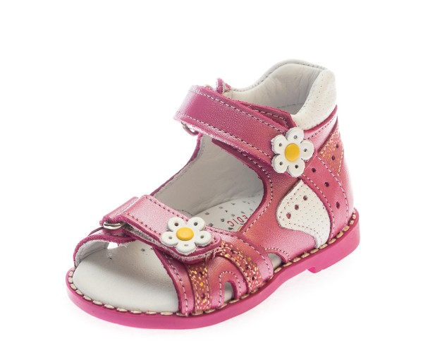 

Босоножки Panda 4005(27-420-151) малиновые с цветк. (17-20) 20р 13 см