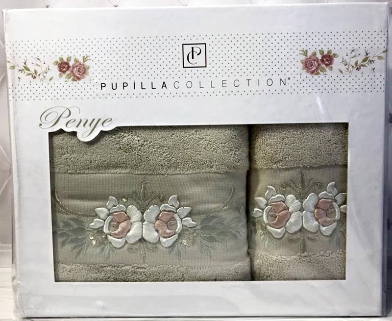 

Набор полотенец Pupilla Eva Roses-I 2 штуки 50х90 см и 70х140 см Бежевый