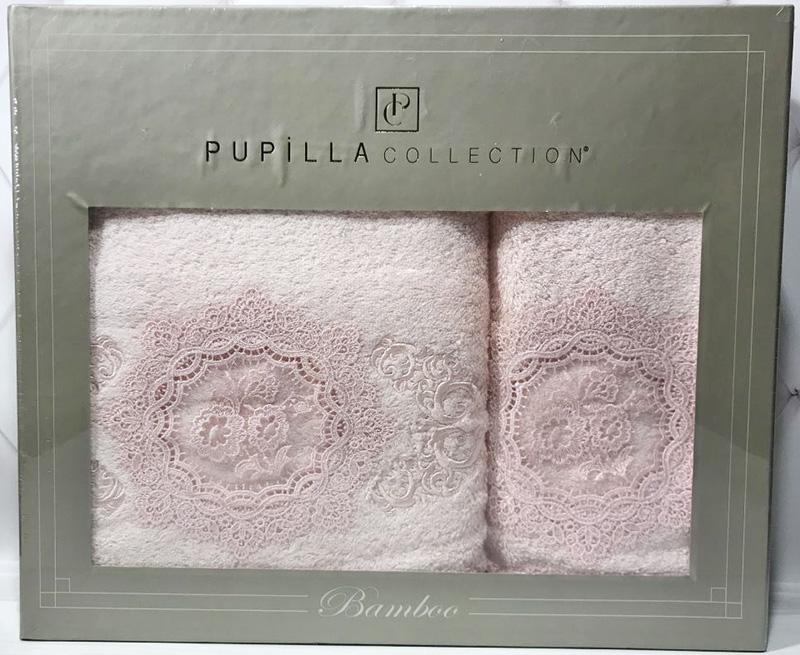 

Набор полотенец Pupilla Olivyum Bambuk 2 штуки 50х90 см и 70х140 см Розовый