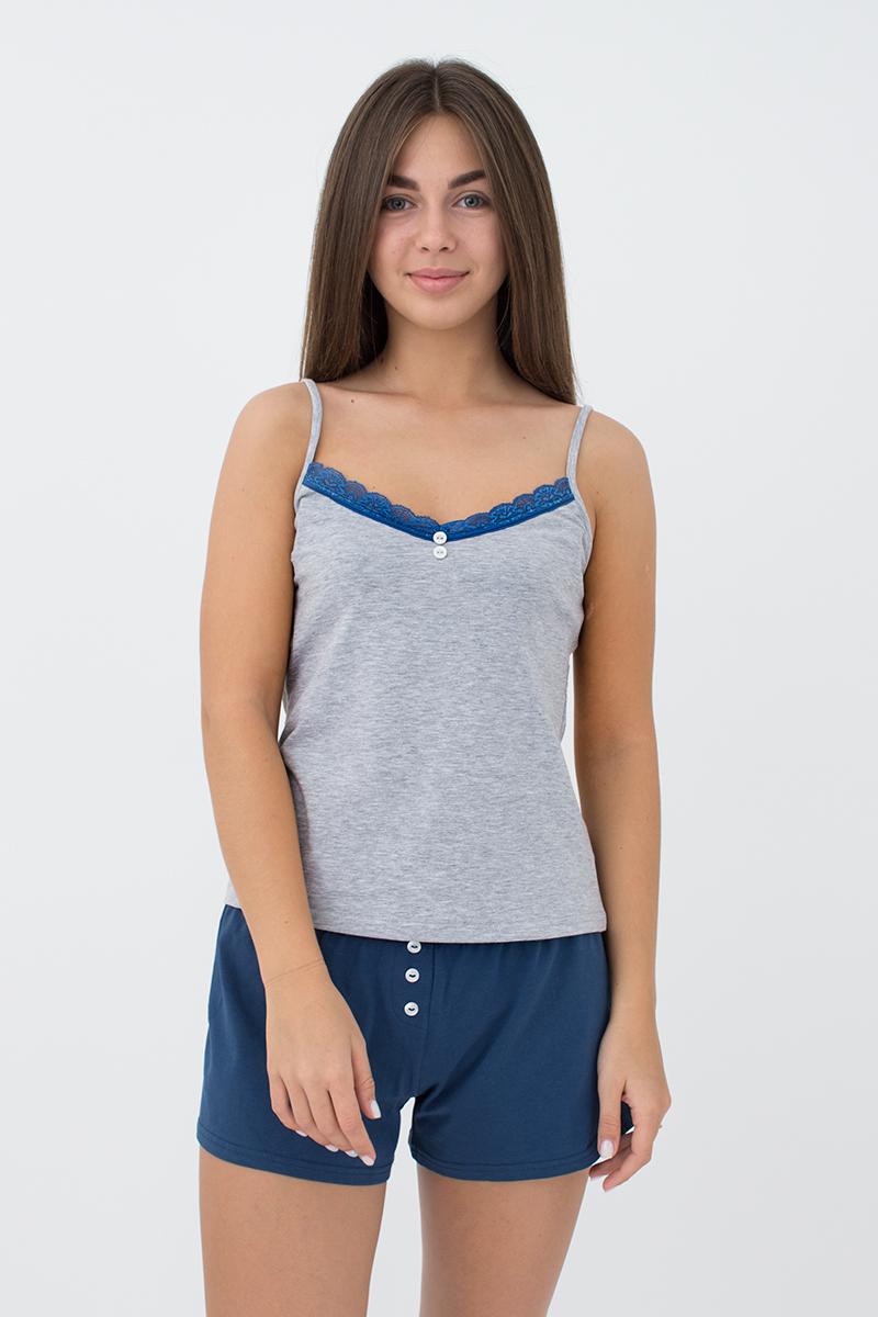 

Комплект (майка + шорты) GIULIA BUTTERFLY 6027/011  Grey melange/navy, Комплект (майка + шорты) GIULIA BUTTERFLY 6027/011 S Grey melange/navy