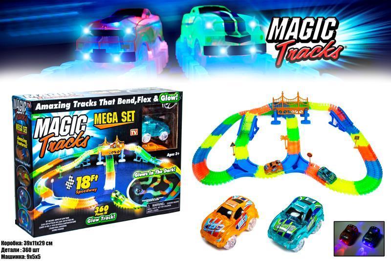 

Гоночный трек Toys Magic Track на 3 батарейки 360 деталей