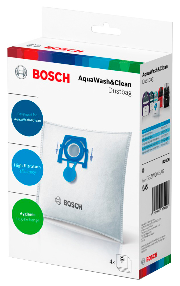 

Набор одноразовых мешков для моющих пылесосов BOSCH BBZWD4BAG