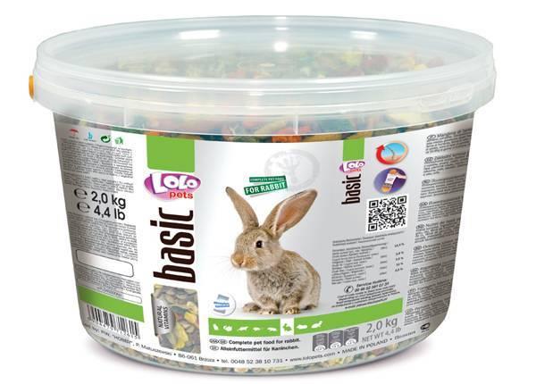

Полнорационный корм LoloPets для кроликов, 2 кг