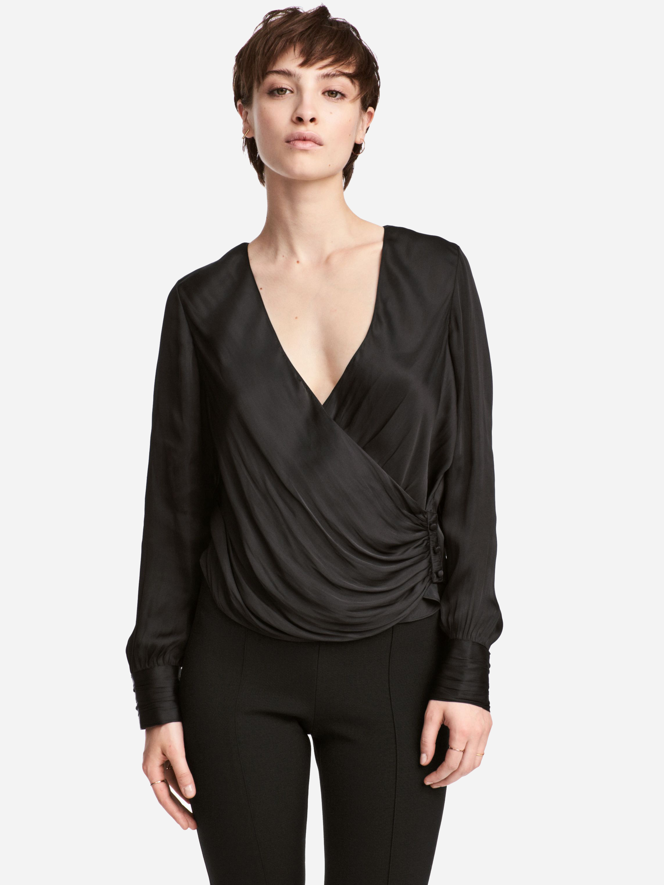 

Боди-блузка H&M XAZ173108SAKJ  Черная, Боди-блузка H&M XAZ173108SAKJ 34 Черная