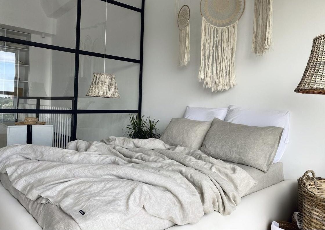 

Комплект постельного белья LinenLove Loft Natural 180х210 см Светло-серый