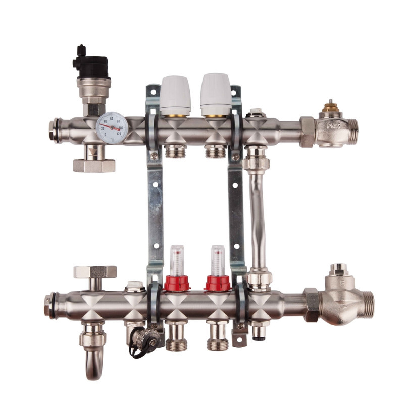 

Коллекторная группа SD Forte системы тёплый пол 001 001 1''х10" нерж. SFE00110 15077 (CM)