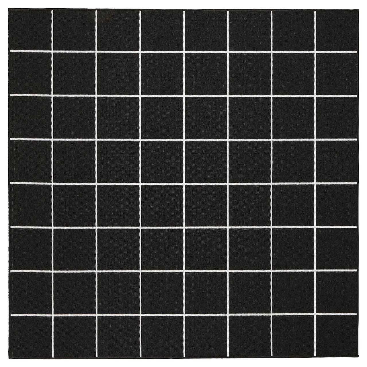 

Ковер IKEA (ИКЕА) SVALLERUP 200x200см черный белый (504.352.17)