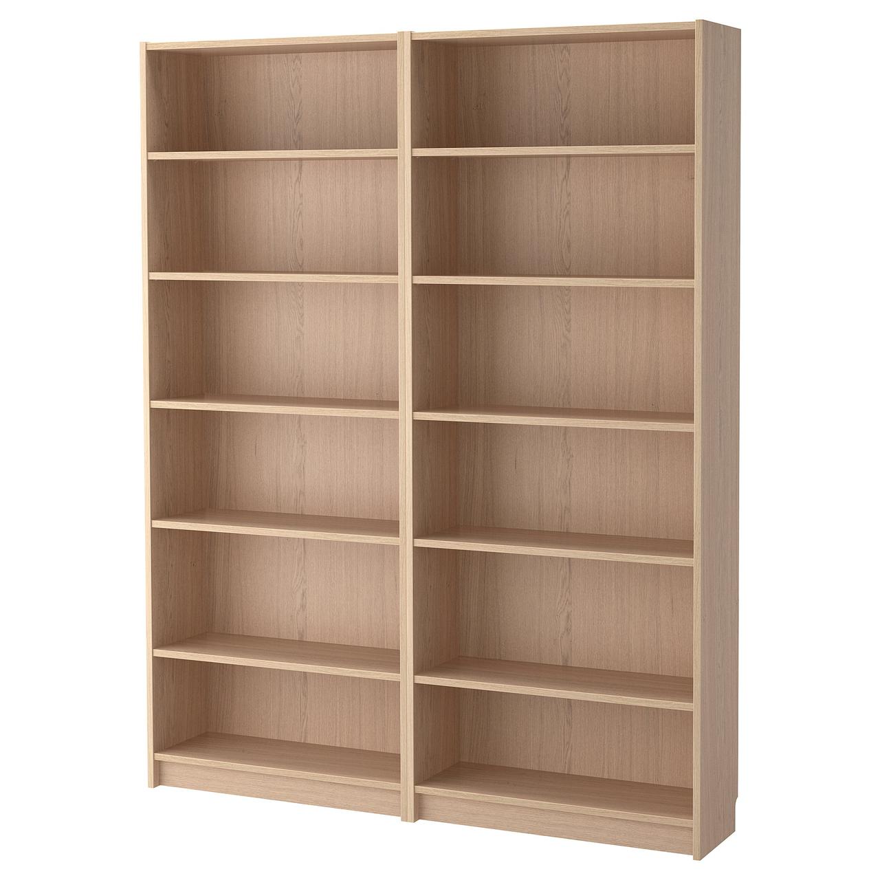 

Стеллаж IKEA (ИКЕА) BILLY 160x202x28см беленый дуб (192.499.44)
