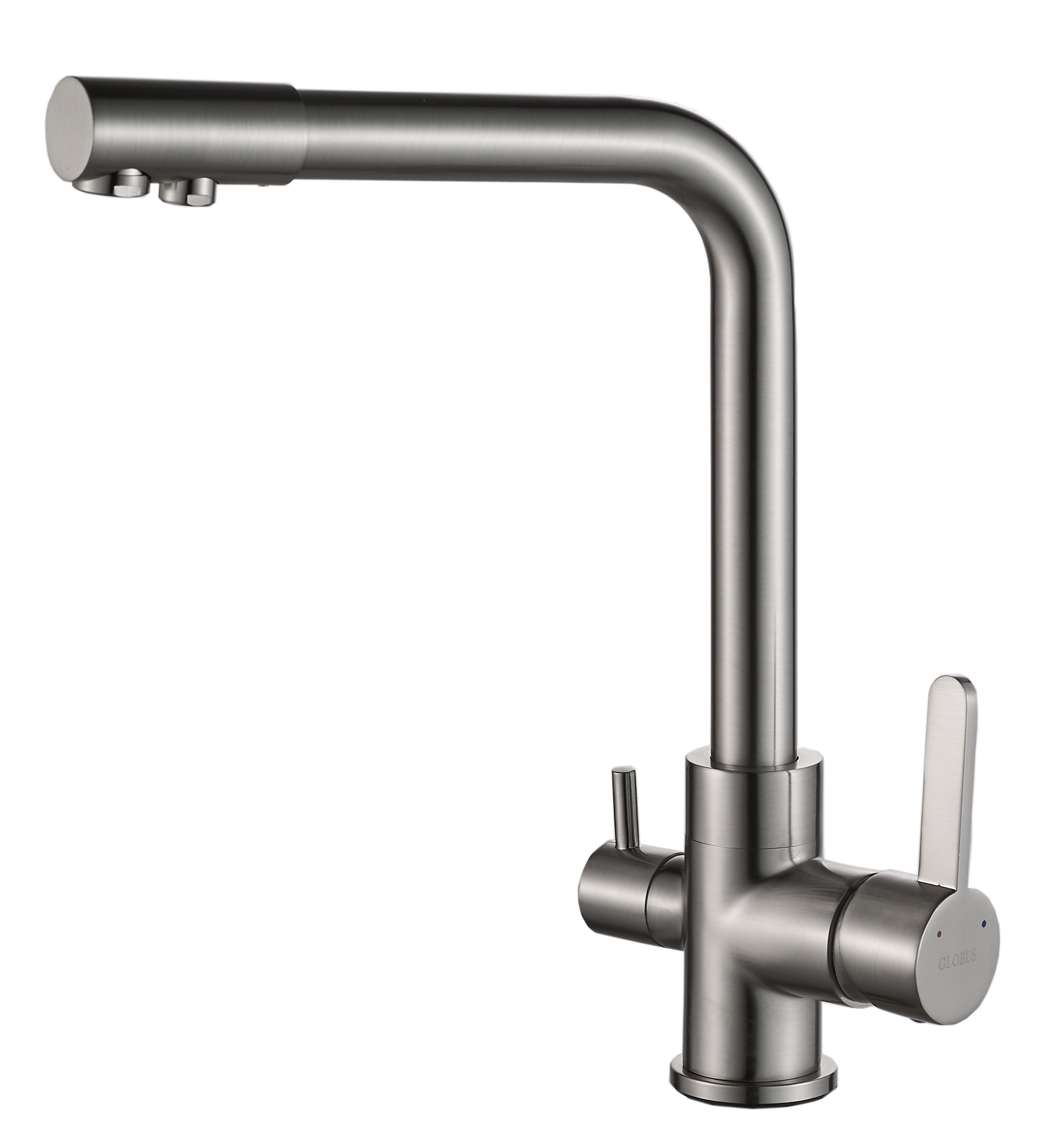 

Смеситель для кухни под осмос Globus Lux GLLR-0444-8-STSTEEL