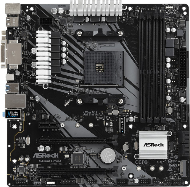 

Материнская плата AM4 (B450) AsRock B450M Pro4-F, B450, 4xDDR4, CrossFire, Int.Video(CPU), 4xSATA3, 1xM.2