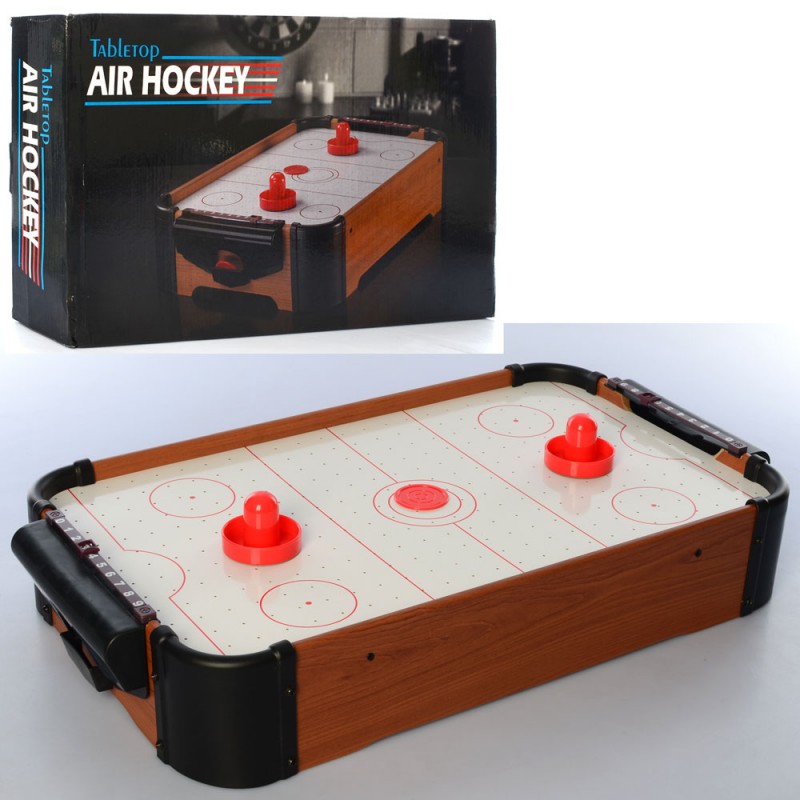 

Настольный хоккей воздушный, деревянный Tabletop,51-31-9,5 см,шкала ведения счета,на батарейке (787 )