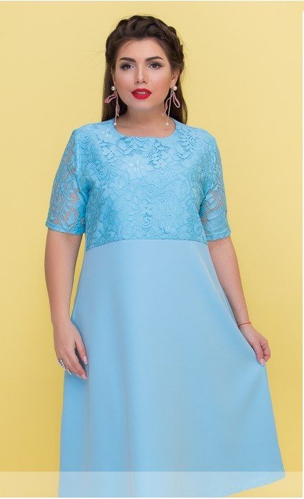 

Платье Exclusive BD-5027 голубой 56